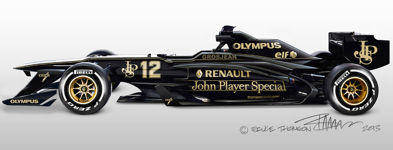 Illustration for article titled The Best Retro-Liveried Formula 1 Sketches You'll Ever Find